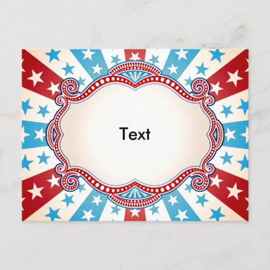 Patriottische sterren en strepen briefkaart (Voorkant)