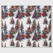 Patriottische sterren en strepen cadeaupapier (Vlak)