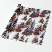 Patriottische sterren en strepen cadeaupapier (Uitgerold)