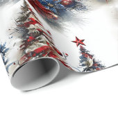 Patriottische sterren en strepen cadeaupapier (Rol Hoek)