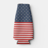 patriottische sterren en strepen flesjeskoeler (Voorkant)