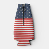 patriottische sterren en strepen flesjeskoeler (Achterkant)