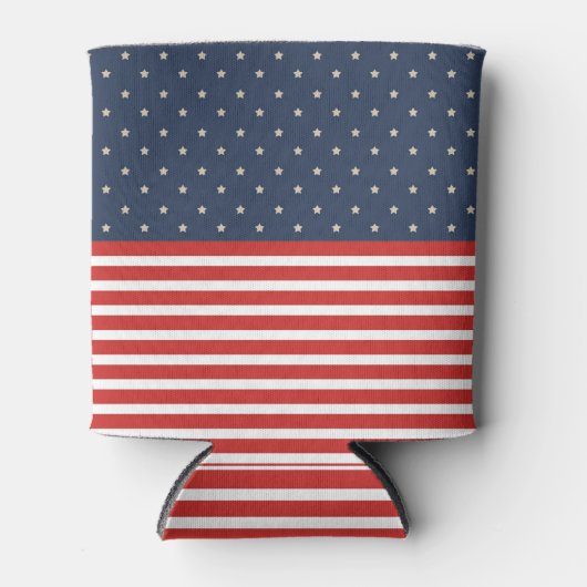 patriottische sterren en strepen flesjeskoeler (Voorkant)
