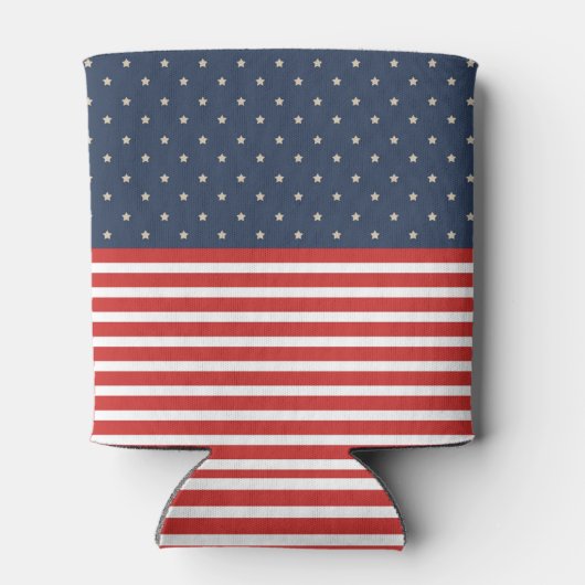 patriottische sterren en strepen flesjeskoeler (Achterkant)