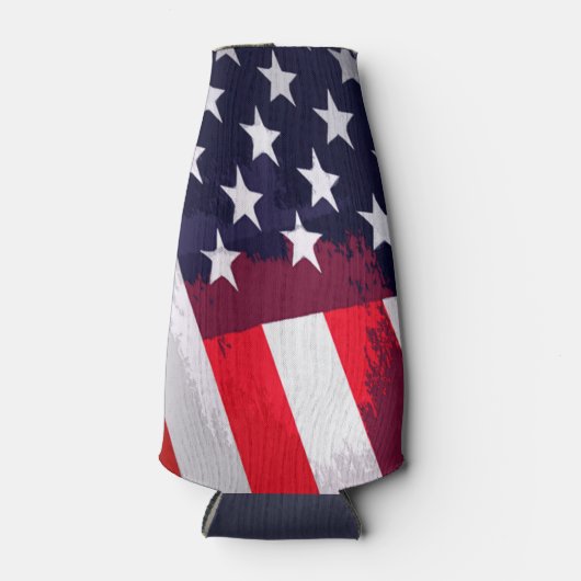 Patriottische sterren en strepen flesjeskoeler (Voorkant)