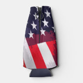 Patriottische sterren en strepen flesjeskoeler (Achterkant)