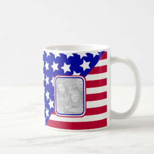 Patriottische sterren en strepen foto-lijst koffiemok