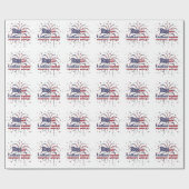 Patriottische sterren en strepen Happy Labor Day Cadeaupapier (Vlak)