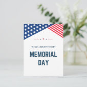 Patriottische Sterren en Strepen Herdenkingsdag Briefkaart (Staand voorkant)