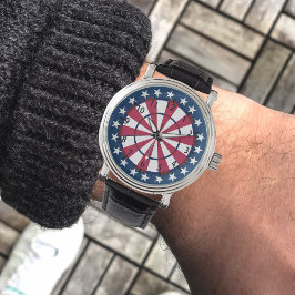 Patriottische sterren en strepen horloge