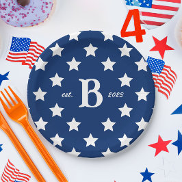 Patriottische sterren en strepen juli 4 Party Papieren Bordje