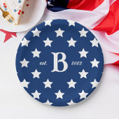 Patriottische sterren en strepen juli 4 Party Papieren Bordje