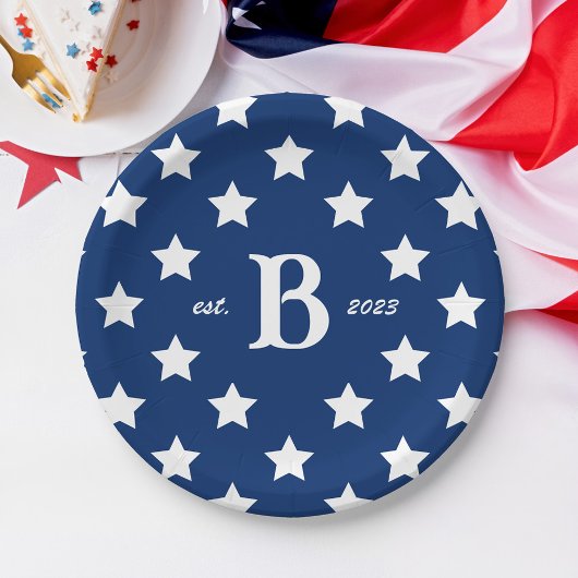 Patriottische sterren en strepen juli 4 Party Papieren Bordje