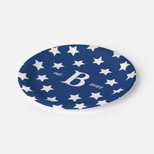 Patriottische sterren en strepen juli 4 Party Papieren Bordje (Gekanteld)