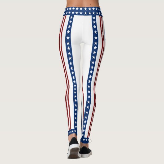 Patriottische sterren en strepen leggings (Achterkant)