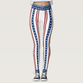 Patriottische sterren en strepen leggings