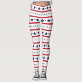 Patriottische sterren en strepen leggings (Voorkant)