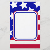 patriottische sterren en strepen lijst briefpapier (Voorkant)