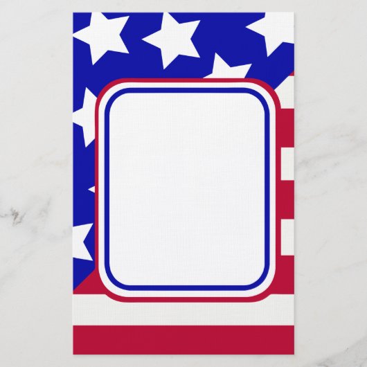 patriottische sterren en strepen lijst briefpapier (Voorkant)