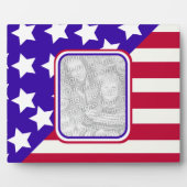 patriottische sterren en strepen lijst fotoplaat (Voorkant)