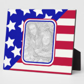 patriottische sterren en strepen lijst fotoplaat (Zijkant)