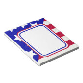 patriottische sterren en strepen lijst notitieblok (Schuin)