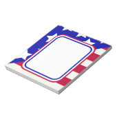 patriottische sterren en strepen lijst notitieblok (Linkerzijde)