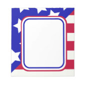 patriottische sterren en strepen lijst notitieblok (Voorkant)