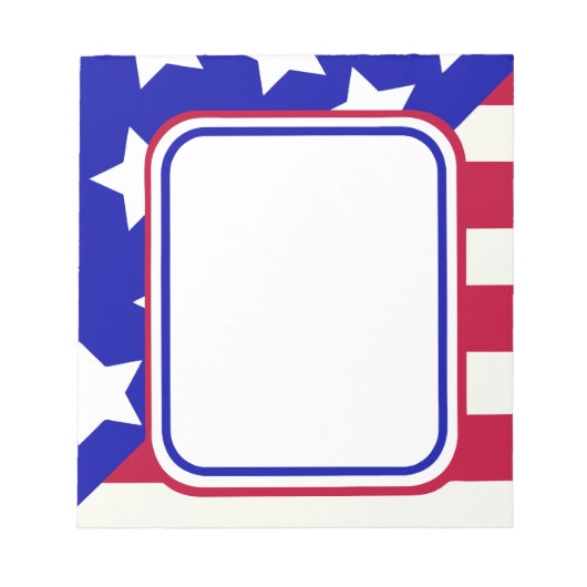 patriottische sterren en strepen lijst notitieblok (Voorkant)