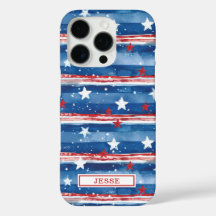 Patriottische sterren en strepen met monogram