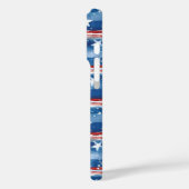 Patriottische sterren en strepen met monogram Case-Mate iPhone case (Achterkant / Links)