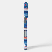 Patriottische sterren en strepen met monogram Case-Mate iPhone case (Achterkant / Rechts)