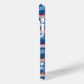 Patriottische sterren en strepen met monogram Case-Mate iPhone case (Achterkant / Links)