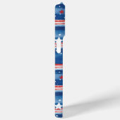 Patriottische sterren en strepen met monogram Case-Mate iPhone case (Achterkant / Rechts)