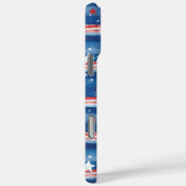 Patriottische sterren en strepen met monogram Case-Mate iPhone case (Achterkant / Rechts)
