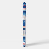 Patriottische sterren en strepen met monogram Case-Mate iPhone case (Achterkant / Rechts)