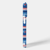 Patriottische sterren en strepen met monogram Case-Mate iPhone case (Achterkant / Rechts)