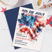 Patriottische sterren en strepen op 4 juli kaart