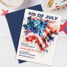 Patriottische sterren en strepen op 4 juli kaart