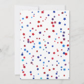 Patriottische sterren en strepen partij Custom Kaart (Achterkant)