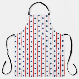 Patriottische sterren en strepen patroon schort