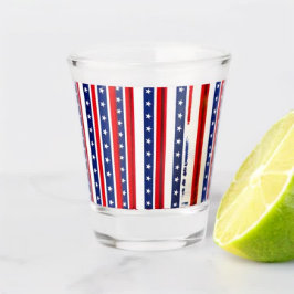 Patriottische sterren en strepen shotglas  shot glas