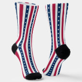 Patriottische sterren en strepen sokken (Gebogen)
