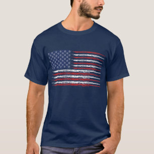 Patriottische sterren en strepen t-shirt