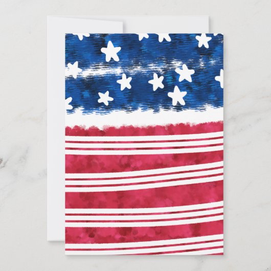 Patriottische sterren en strepen vierde juli parti kaart (Achterkant)