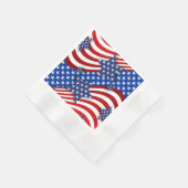 Patriottische sterren en strepen vieren servet (Hoek)