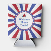 Patriottische sterren en strepen Welkom Home met N Blikjeskoeler (Voorkant)