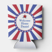 Patriottische sterren en strepen Welkom Home met N Blikjeskoeler (Achterkant)