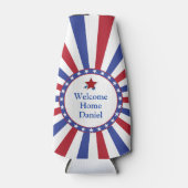 Patriottische sterren en strepen Welkom Home met N Flesjeskoeler (Voorkant)