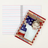 Patriottische sterren en Stripes - Aangepaste foto Notitieboek (Binnen)